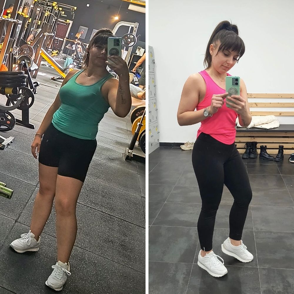 Transformarea Mădălinei înainte și după programul IP Fitness